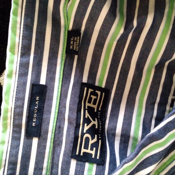 NWT RYE men button down shirt 💯 cotton size XXL - Picture 10 of 12
